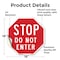 Signmission Stop Do Not Enter, 18 Inch X 18 Inch, Vinyl Decal OC-D-18-11 - alternate 2