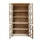 Homeroots 47in Natural Solid Wood Carved Geometric Accent Cabinet With Four Doors 489027 - alternate 3