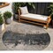 Homeroots 8' Taupe And Charcoal Round Abstract Washable Indoor Outdoor Area Rug 606130 - alternate 3