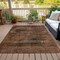 Homeroots 8' X 10' Brown And Charcoal Floral Washable Indoor Outdoor Area Rug 631008 - alternate 5