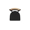 Holland Bar Stool Co Eleanor 36in Swivel Extra Tall Bar Stool, Black Wrinkle Finish, Medium Back and Black Vinyl Seat 880 - alternate 4