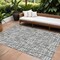 Homeroots 8' X 10' Gray And Charcoal Abstract Washable Indoor Outdoor Area Rug 602506 - alternate 1