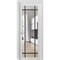 Sartodoors Solid French Door Clear Glass, Lucia 2266 White Silk and Aluminum Strips, Single Regular Panel Fra LUCIA2266ID-WS-30 x 96-Butterfly - alternate 1