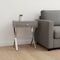 Homeroots 22" Silver And Deep Taupe Wood And Metal End Table With Drawer 333131 - alternate 2