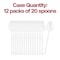Smarty Had A Party Solid White Moderno Disposable Plastic Dessert Spoons, 240PK 9340WH-TS-CASE - alternate 3