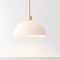 Jonathan Y Solene 11.75" 1-Light Modern Contemporary Adjustable Metal/Glass Dome LED Pendant, Almond/White JYL9565B - alternate 4