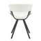 Leisuremod Wooden Dining Chair Modern style Nymia Collection Walnut Glazed Color in White NCDW-22W - alternate 4