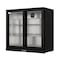 Koolmore Two Door Back Bar Cooler Counter Height Beverage Refrigerator, Mini Drink Fridge For Home Bar BC-2DSL-BK - alternate 2