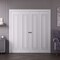 Sartodoors Sliding Closet Double Bi-fold Doors 72x84 inches White Solid Core Modern Interior ROYAL9811DBF-EMAL-7284 - alternate 1