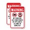 Signmission Warning No Furniture Air Conditioners Or Appliance, 18'' X 24'' 2 Signs, Heavy Gauge Aluminum, 2PK A-1824-2PACK-24675 - alternate 1