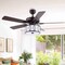Jonathan Y Circe 52" 3-Light Transitional Glam Drum Shade LED Ceiling Fan With Remote, Oil Rubbed Bronze/White JYL9607B - alternate 4