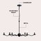 Jonathan Y Shana 35.5" 6-Light Grand Modern Transitional Adjustable Sculptural Wavy Arm Candle-Style Metal LED JYL9558C - alternate 5