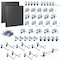 Triton Products 46 pc LocHook Assortment W/ (2) 24" W x 24" H Black 18-Gauge Steel Square Hole Pegboards LB1-BKKit - alternate 1