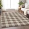 Homeroots 10' X 14' Brown And Beige Plaid Washable Indoor Outdoor Area Rug 595384 - alternate 3