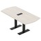 Skutchi Designs 6ft Conference Table W/ Power Unit | 6 Person Modular Arc Rectangle Meeting Table | Harmony Series HAR-AREC-36X72-T.BK-K458-EBLK - alternate 1