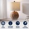Jonathan Y Camilo 21.5" Modern Coastal Woven Rattan Globe LED Table Lamp, Brown JYL6514A - alternate 3