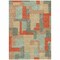 Homeroots 8' X 10' Sage Gray And Orange Geometric Washable Indoor Outdoor Area Rug 613232 - alternate 3