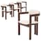 Leisuremod Velo Modern Dining Chair in Walnut Color Wood with Taupe Seat, 4PK VCWN-51TP4 - alternate 1