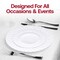 Smarty Had A Party 9" White Flair Plastic Buffet Plates (180 Plates), 180PK 209W-CASE - alternate 5