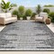 Jonathan Y Zolak Berber Stripe Geometric Black/Ivory 10 ft. x 14 ft. Indoor/Outdoor Area Rug SMB124E-14 - alternate 1