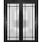 Sartodoors Sliding Closet Bypass Doors with Hardware Planum 2112 Black 84x80 (2* 42x80) Solid Core PLANUM2112DBD-BLK-84 x 80 (2* 42x80) - alternate 1