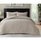 Homeroots Beige Queen 100% Cotton 140 Thread Count Washable Down Comforter Set 528866 - alternate 2