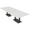Skutchi Designs Rectangle Conference Table With Power, 48 in W, 144 in L, White HAR-REC-48X144-DOU.BK-WA7976-NA - alternate 1