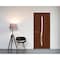 Sartodoors Interior Solid French Door 24 x 96 inches, BASIC 3002 Walnut Franko, Single Regular Panel Frame Ha BASIC3002ID-GOFR-2496 - alternate 3