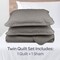 Lavish Home 2-Piece Twin Quilt Set Bedspread & Pillow Sham with Embossed Diamond Pattern Lightweight Quilt Set 66-001-TGY - alternate 2