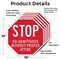 Signmission Stop No Admittance Without Proper A, 10 inch X 10 inch, Aluminum Metal Signs, 5PK OC-A-5Pack-10-180 - alternate 4