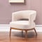 Homeroots 27" Beige And Brown Upholstered Arm Chair 556470 - alternate 1