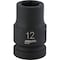 Channellock 1/2'' Drive 12 mm 6-Point Shallow Metric Impact Socket 314994 - alternate 1