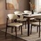 Leisuremod Sable Faux Leather Dining Chair with Rubberwood Legs SCW18W - alternate 5