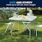 Flash Furniture 34.25 W, 34.25 L, 29.5 H, Metal, Plastic, Plastic: Polyethylene Top, Granite White 5-DAD-YCZ-86-GG - alternate 4