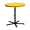 Leisure Craft 36" Round Perforated Pedestal Table, Portable, 40"H, Yellow 36TAB40-YELLOW - alternate 1