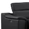 Homeroots Black Leather Power Reclining L Shaped Six Piece Corner Sectional With Console 643943 - alternate 3