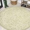 Jonathan Y Charleston Vintage Filigree Textured Weave Green/Cream 5 ft Round Indoor/Outdoor Area Rug SMB106H-5R - alternate 1