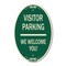Signmission Reserved Parking Sign Visitor Parking We Welc, 12 In X 18 In Architectural, Heavy Gauge Aluminum A-OV-G-1218-23016 - alternate 1