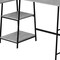 Homeroots 47" Gray and Black Wood and Metal Corner Trestle Computer Desk 489990 - alternate 3