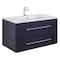Cutler MILANO 36 in Wall Hung Vanity BLUE w/top (Modern Shaker) FV-BLUE36MS - alternate 4