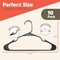 Campior Premium Gray Clothes Hangers, Slim, Durable, with Shoulder Grooves for Coats and Laundry, 10PK CMPPLH10GY - alternate 3