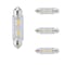 Bulbrite LED Filament 0.8W T3 Light Bulbs, Clear Glass, Festoon Base, 3000K, 55lu, 24 Volts, 4PK 862792 - alternate 1