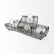 Homeroots Set of Two Gray Metal Indoor Outdoor Serving Tray With Handles 376049 - alternate 4