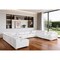 Homeroots White Italian Leather Power Reclining U Shaped Twelve Piece Corner Sectional With Console 632551 - alternate 4