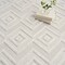 Homeroots 12' X 15' Ivory And White Geometric Indoor Outdoor Area Rug 551514 - alternate 2