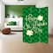 Homeroots 72" Green and White CanvasFolding Three Panel Screen Room Divider 384581 - alternate 3