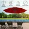 Pure Garden 9-Foot Outdoor Patio Umbrella, Red 50-101-R - alternate 4