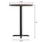 Flash Furniture 31.25" Round Tabletop, Seamless Surface Technology, Dark Brown with 22x22 Black Bar Height X-Base ST-RD31-WBR-T2222B-GG - alternate 2