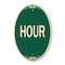 Signmission Hour, 12 Inch X 18 Inch Architectural Oval, Heavy Gauge Aluminum A-OV-G-1218-23898 - alternate 1
