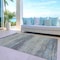 Homeroots 10' X 14' Granite Gray Striped Washable Indoor Outdoor Area Rug 608478 - alternate 3
